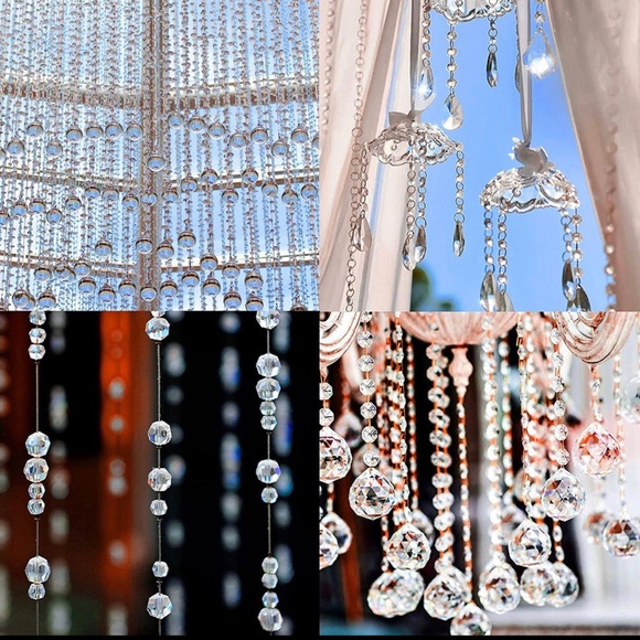 200 Multi Faceted Briolette Rondelle Crystal Glass Beads Jewelry Making DIY Bulk - Picture 4 of 16